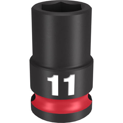 Milwaukee Shockwave 11 mm X 3/8 in. drive Metric/SAE 6 Point Standard Impact Socket