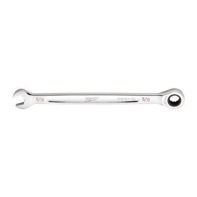 Milwaukee 5/16 in. X 5/16 in. 12 Point SAE Ratcheting Combination Wrench 5.75 in. L