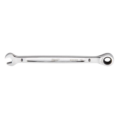 Milwaukee 8 mm X 8 mm 12 Point Metric Ratcheting Combination Wrench 5.75 in. L