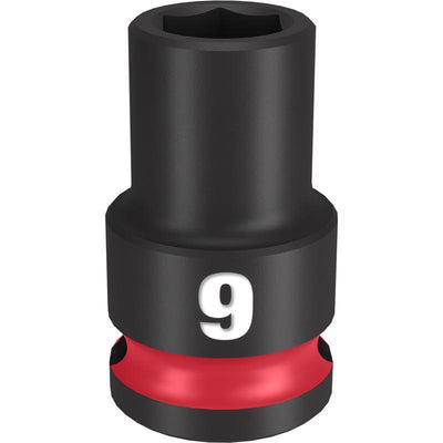 Milwaukee Shockwave 9 mm X 3/8 in. drive Metric 6 Point Standard Impact Socket