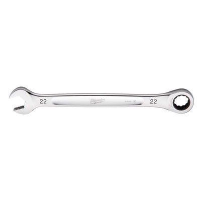 Milwaukee 22 mm X 22 mm 12 Point Metric Ratcheting Combination Wrench 10.14 in. L