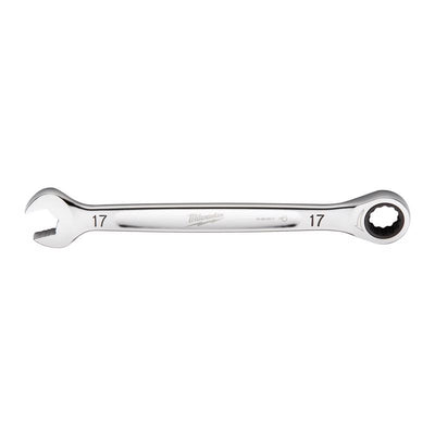 Milwaukee 17 mm X 17 mm 12 Point Metric Ratcheting Combination Wrench 9.19 in. L