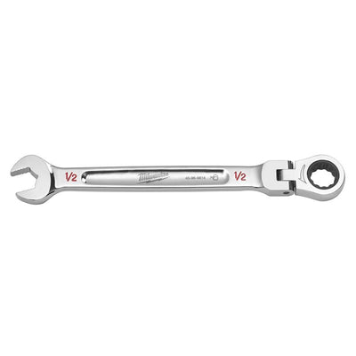 Milwaukee 1/2 in. X 1/2 in. 12 Point SAE Flex Head Combination Wrench 7.34 in. L
