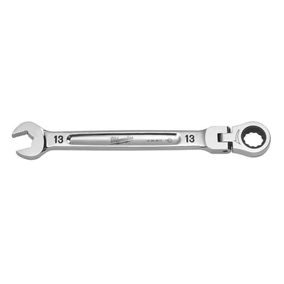 Milwaukee 13 mm X 13 mm 12 Point Metric Flex Head Combination Wrench 7.34 in. L