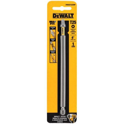 DeWalt Maxfit Torx T25 X 6 in. L Screwdriver Bit S2 Tool Steel