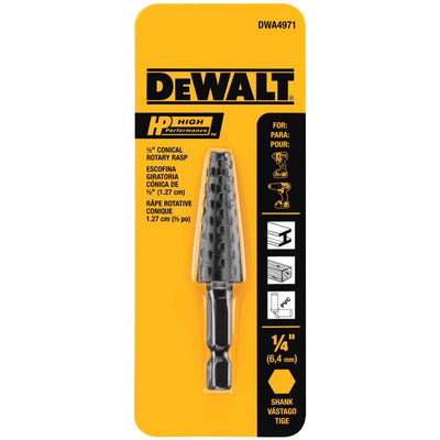 DeWalt HP 1/2 in. D Steel Rotary Rasp Conical