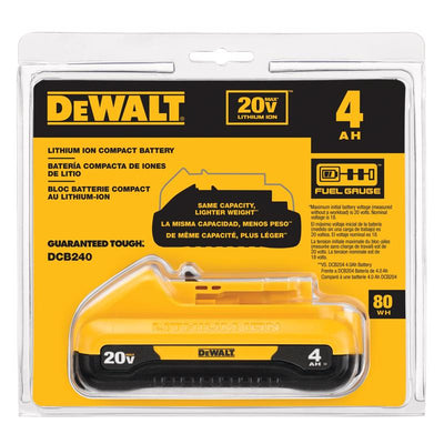 DeWalt 20V MAX DCB240 4 Ah Lithium-Ion Compact Battery
