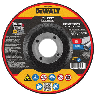DeWalt Elite Series 4-1/2 in. D X 7/8 in. Ceramic Cutting Wheel