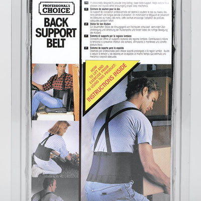 CLC 28 in to 32 in. Elastic Support Belt with Suspenders Back Support Belt Black S