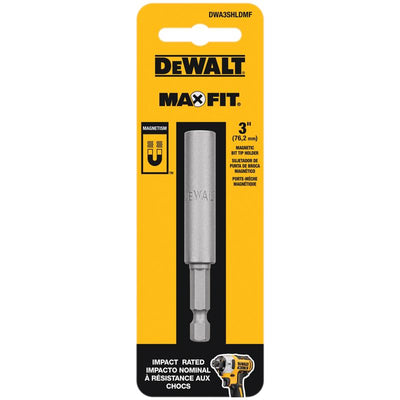 DeWalt Max Fit 3 in. L Magnetic Bit Holder Stainless Steel