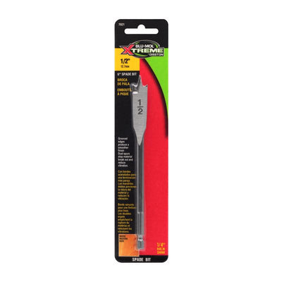 Blu-Mol Xtreme 1/2 in. X 6 in. L Carbon Steel Spade Bit Hex Shank