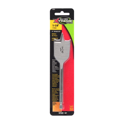 Blu-Mol Xtreme 1-1/4 in. X 6 in. L Carbon Steel Spade Bit Hex Shank