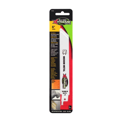 Blu-Mol Xtreme 6 in. Bi-Metal Reciprocating Saw Blade 18 TPI