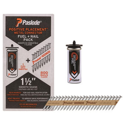 Paslode ProStrip 1-1/2 in. L Paper Strip Galvanized Fuel and Nail Kit 30 deg