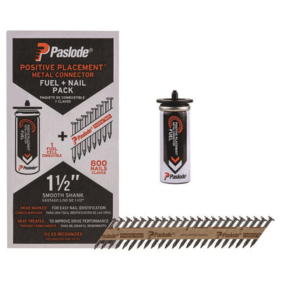Paslode ProStrip 1-1/2 in. L Paper Strip Galvanized Fuel and Nail Kit 30 deg