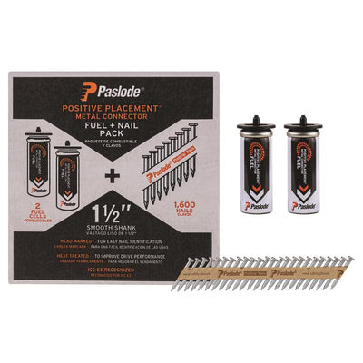 Paslode ProStrip 1-1/2 in. L Paper Strip Galvanized Fuel and Nail Kit 30 deg