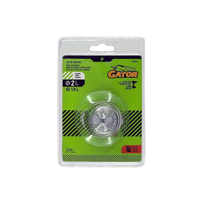 Gator 2 in. Coarse Crimped Wire Cup Brush Brass Coated Steel 4500 rpm