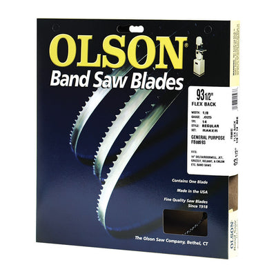 Olson 93.5 in. L X 0.1 in. W Carbon Steel Band Saw Blade 14 TPI Regular teeth