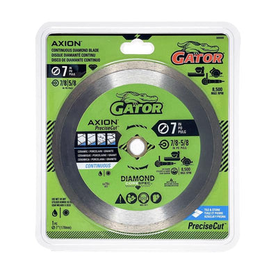 Gator PreciseCut 7 in. D X 7/8-5/8 in. Diamond Continuous Rim Saw Blade