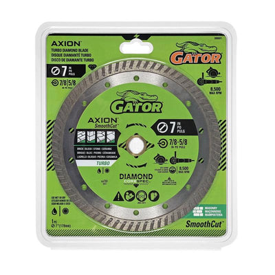 Gator SmoothCut 7 in. D X 5/8 and 7/8 in. Diamond Turbo Rim Saw Blade