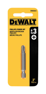 DeWalt Phillips #3 X 2 in. L Power Bit Heat-Treated Steel