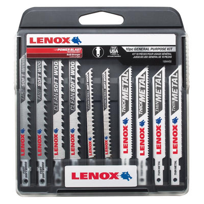 Lenox 4 - 5 in. Bi-Metal T-Shank Jig Saw Blade Set Assorted TPI