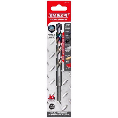 Diablo Metal Demon 1/2 in. X 6 in. L Stainless Steel Drill Bit 3-Flat Shank