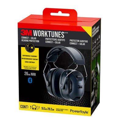 3M WorkTunes 26 dB Plastic Hearing Protector Black
