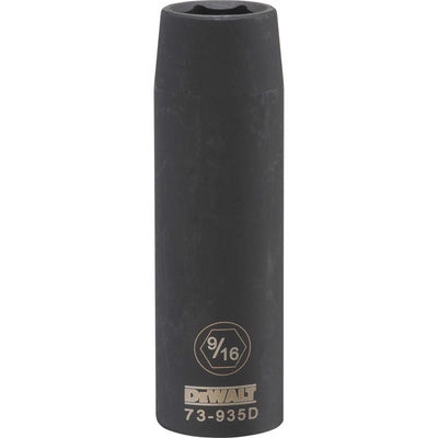 DeWalt 9/16 in. X 1/2 in. drive SAE 6 Point Deep Impact Socket