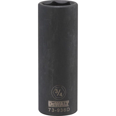 DeWalt 3/4 in. X 1/2 in. drive SAE 6 Point Deep Impact Socket