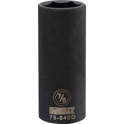 DeWalt 7/8 in. X 1/2 in. drive SAE 6 Point Deep Impact Socket