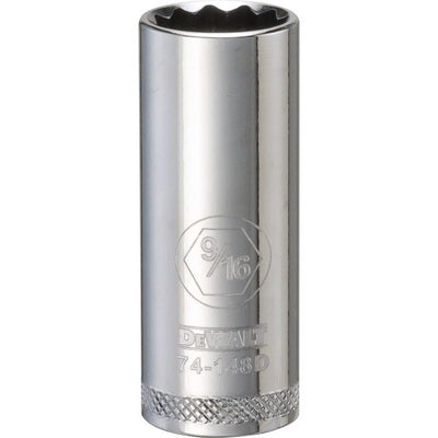 DeWalt 9/16 in. X 3/8 in. drive SAE 12 Point Deep Socket