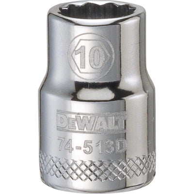 DeWalt 10 mm X 3/8 in. drive Metric 12 Point Socket