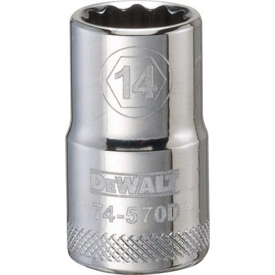 DeWalt 14 mm X 1/2 in. drive Metric 12 Point Socket
