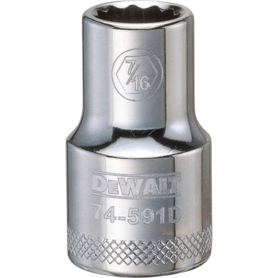 DeWalt 7/16 in. X 1/2 in. drive SAE 12 Point Socket