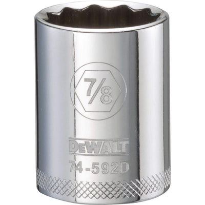 DeWalt 7/8 in. X 1/2 in. drive SAE 12 Point Socket