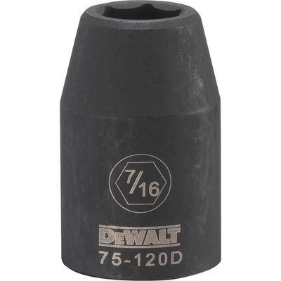DeWalt 7/16 in. X 1/2 in. drive SAE 6 Point Deep Impact Socket