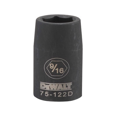 DeWalt 9/16 in. X 1/2 in. drive SAE 6 Point Impact Socket