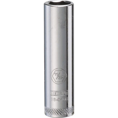 DeWalt 11/32 in. X 1/4 in. drive SAE 6 Point Deep Socket