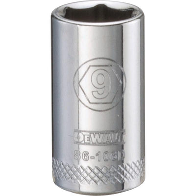DeWalt 9 mm X 1/4 in. drive Metric 6 Point Socket