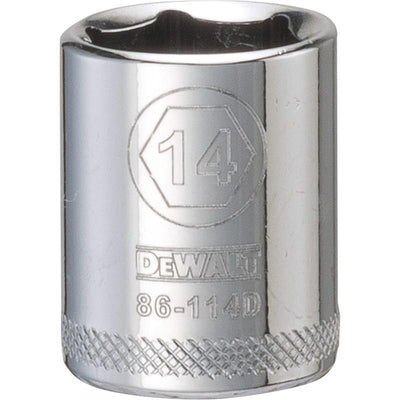 DeWalt 14 mm X 1/4 in. drive Metric 6 Point Socket