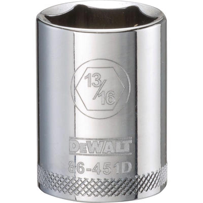 DeWalt 13/16 in. X 1/2 in. drive SAE 6 Point Socket