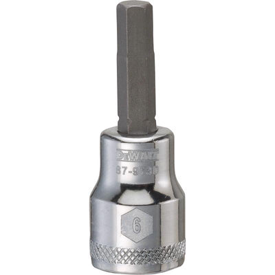 DeWalt 6 mm X 3/8 in. drive Metric Hex Bit Socket