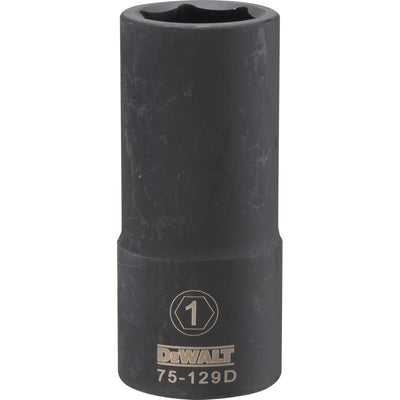 DeWalt 1 in. X 3/4 in. drive SAE 6 Point Deep Impact Socket
