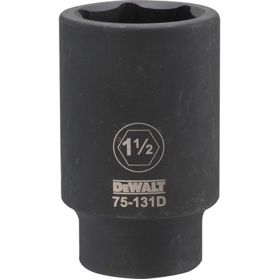 DeWalt 1-1/2 in. X 3/4 in. drive SAE 6 Point Deep Impact Socket