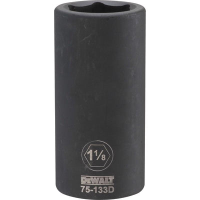 DeWalt 1-1/8 in. X 3/4 in. drive SAE 6 Point Deep Impact Socket