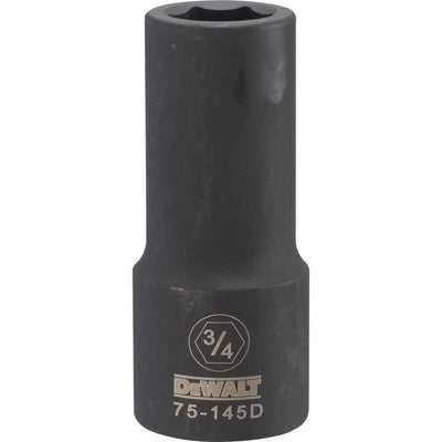 DeWalt 3/4 in. X 3/4 in. drive SAE 6 Point Deep Impact Socket