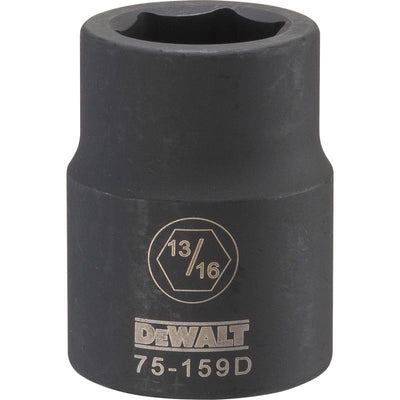 DeWalt 13/16 in. X 3/4 in. drive SAE 6 Point Impact Socket