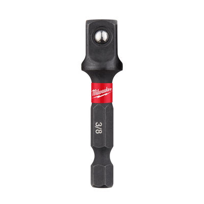 Milwaukee Shockwave Hex/Square 3/8 in. X 2 in. L Socket Adapter Heat-Treated Steel