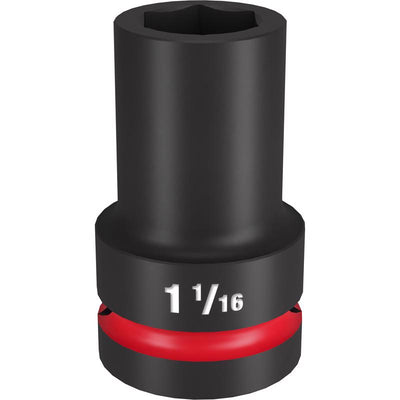 Milwaukee 1-1/16 in. X 1 in. drive SAE 6 Point Deep Impact Socket